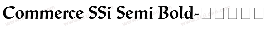 Commerce SSi Semi Bold字体转换